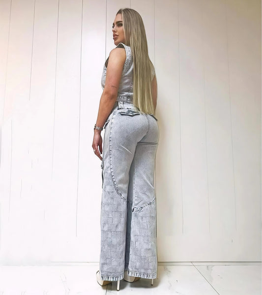 Conjunto Cargo Mezclilla 2 Piezas