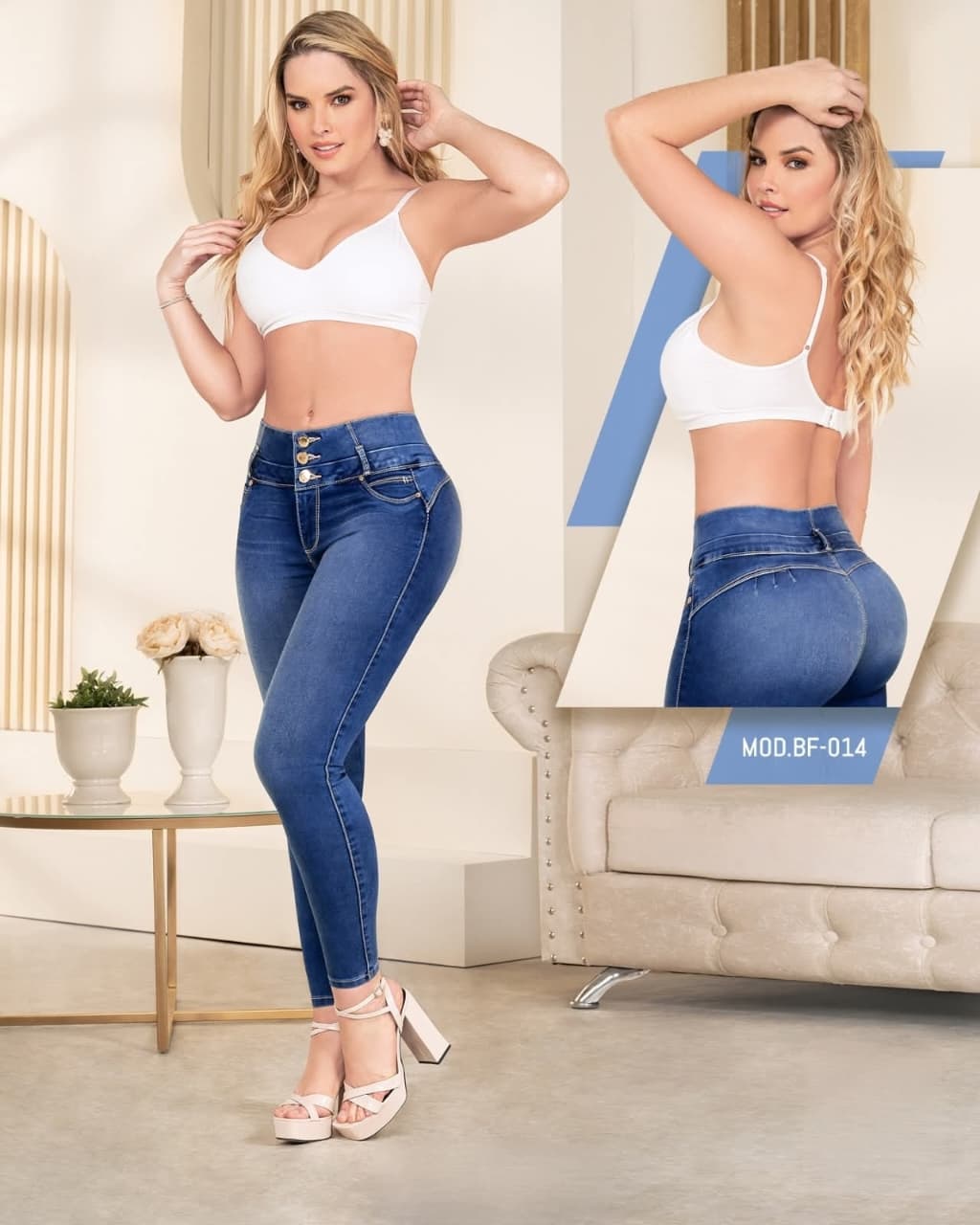 Jeans de Mezclilla - Confección Premium corte corazón - Denim Premium