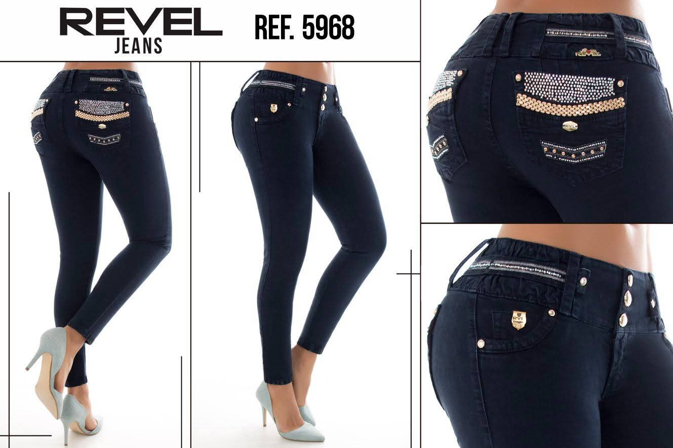 Jean Ultra Premium Bordado y Pedrería, con acabado de Lujo.