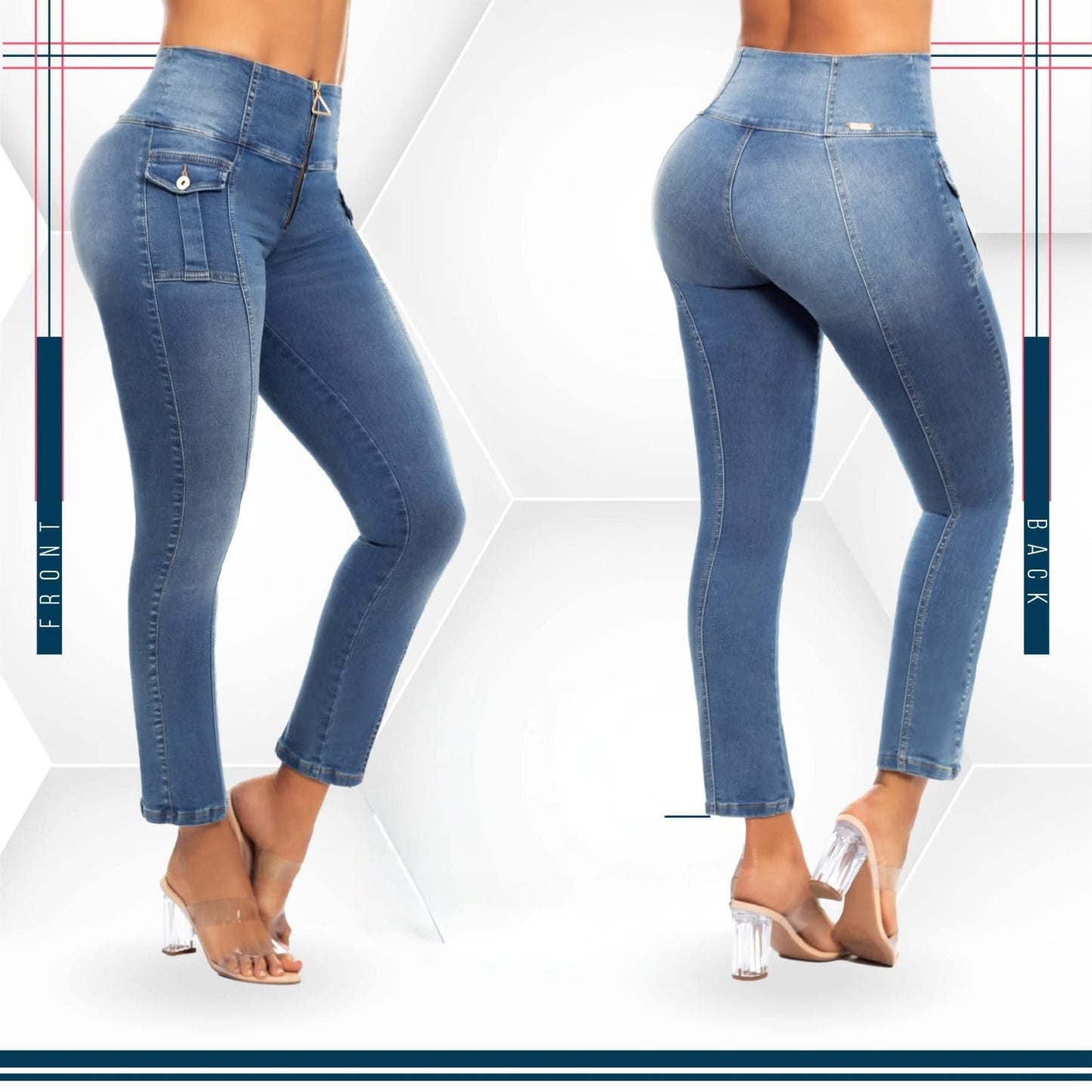 Jean Ultra Premium Bordado, con acabado de Lujo.