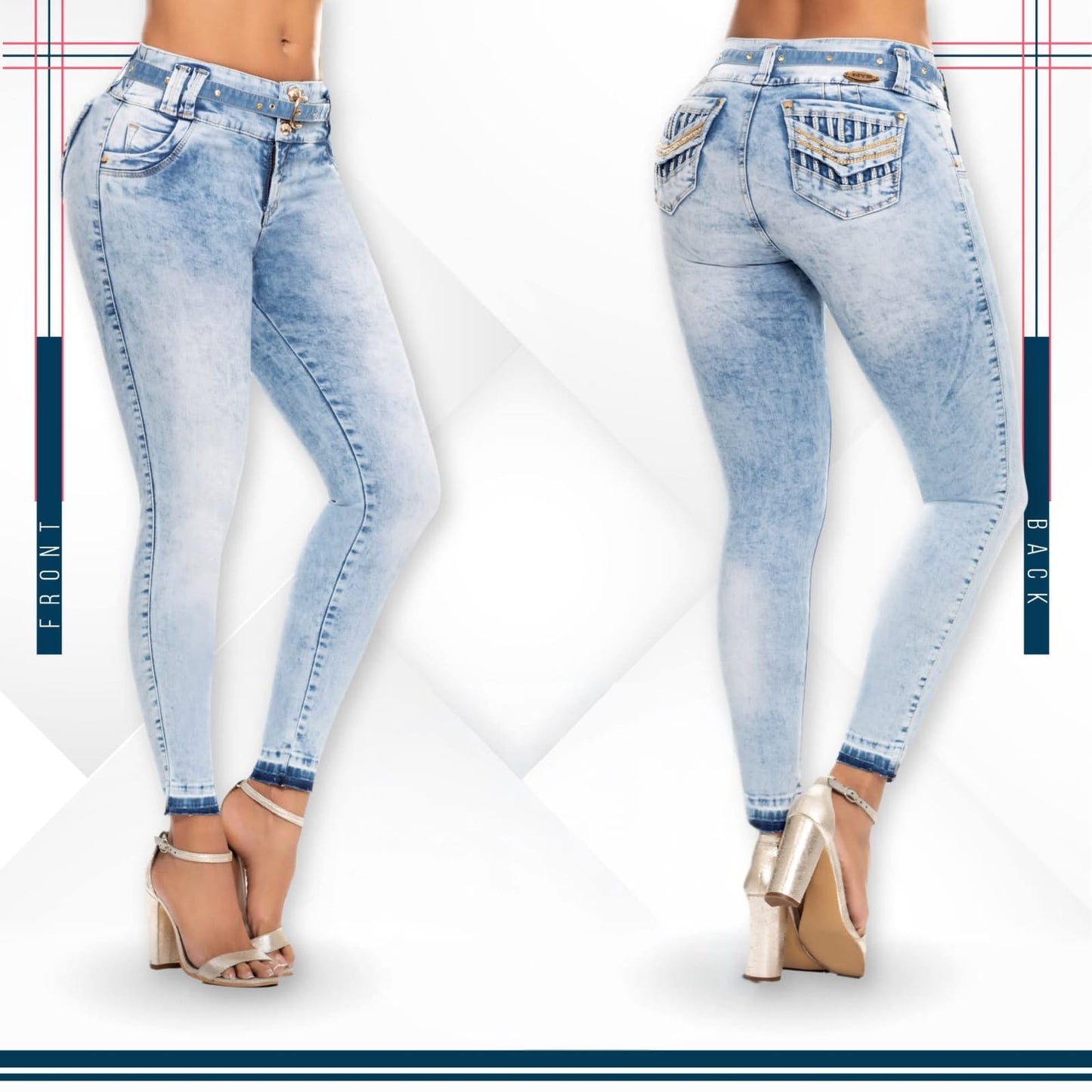 Jean Ultra Premium Bordado, con acabado de Lujo.