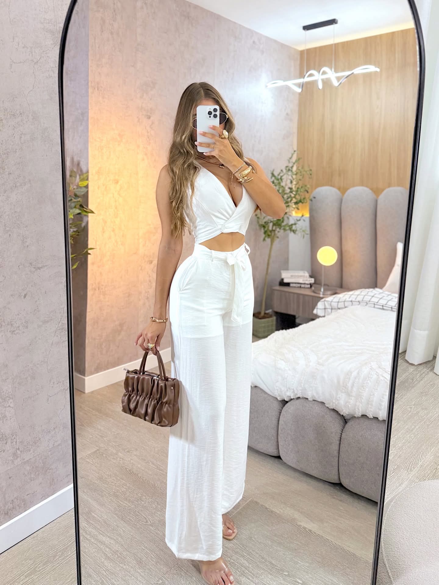 Combo Pantalón + Blusa + Cartera/Bolso 👜 + Bisuteria - Acabado de Lujo - Denim Premium
