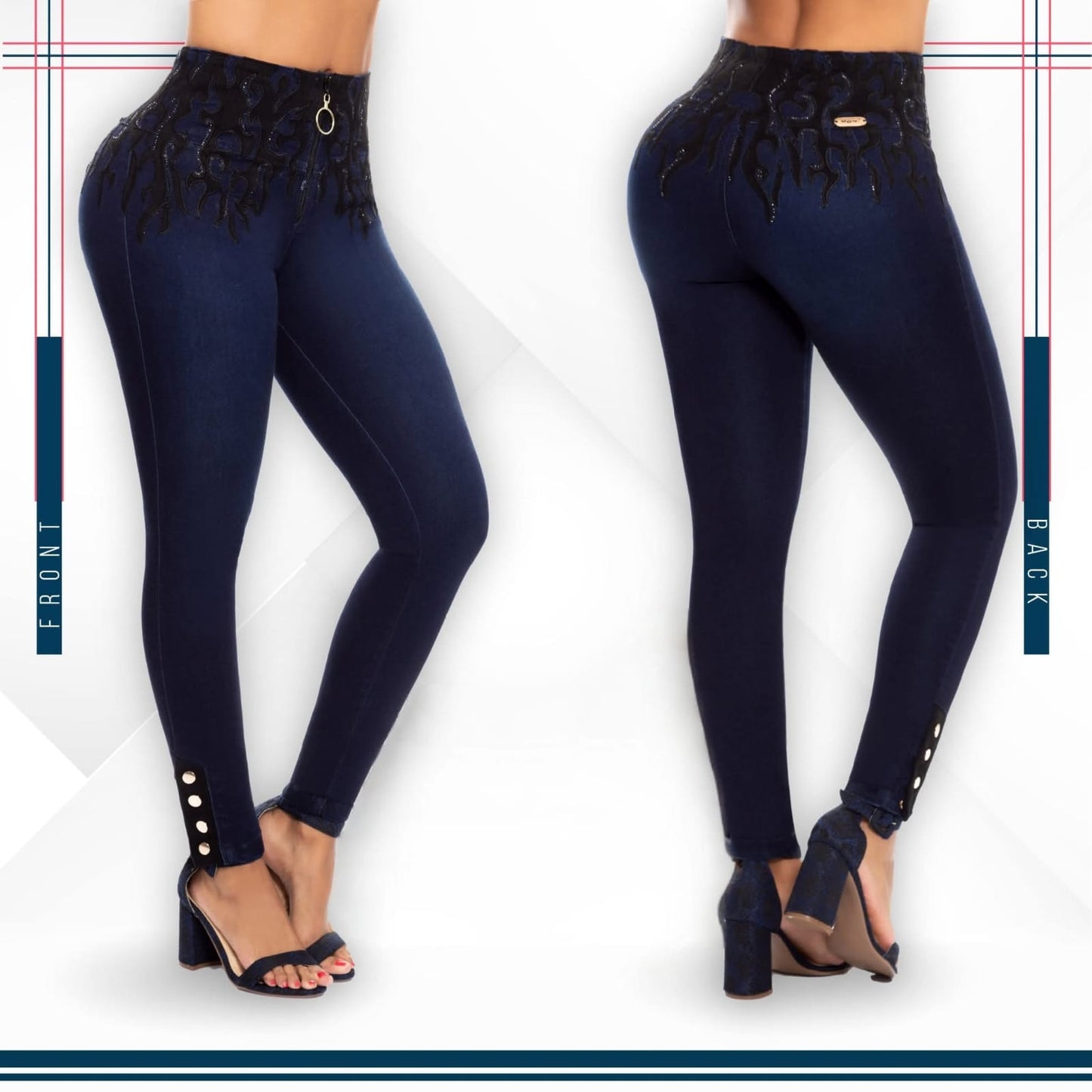 Jean Ultra Premium Bordado, con acabado de Lujo.