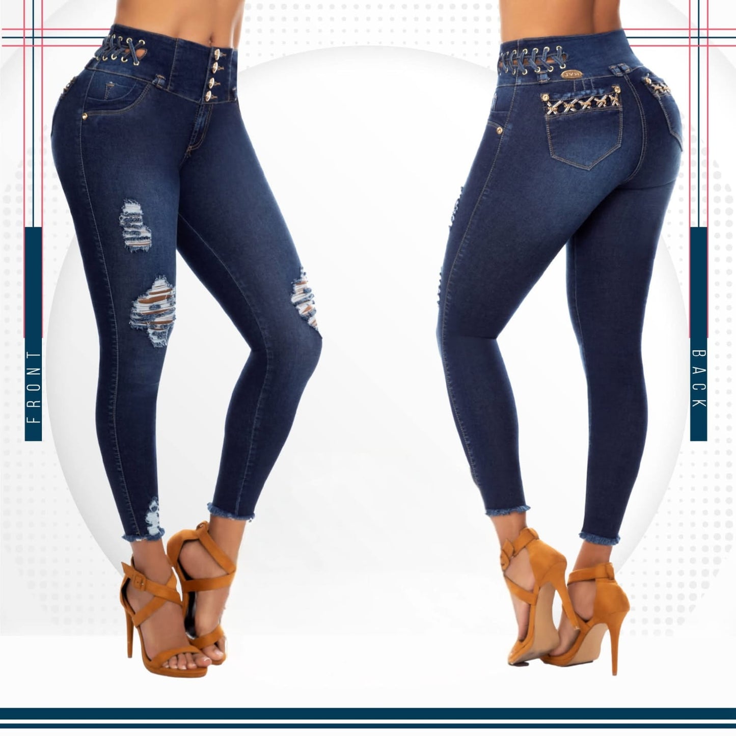 Jean Ultra Premium Bordado, con acabado de Lujo.