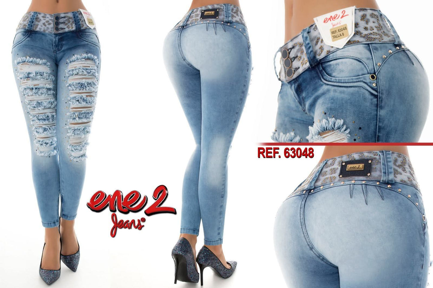 Jean Ultra Premium Rasgado sin Bolsillo