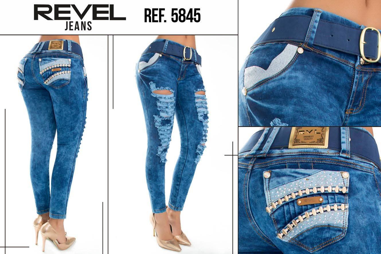 Jean Ultra Premium Bordado y Pedrería, con acabado de Lujo.