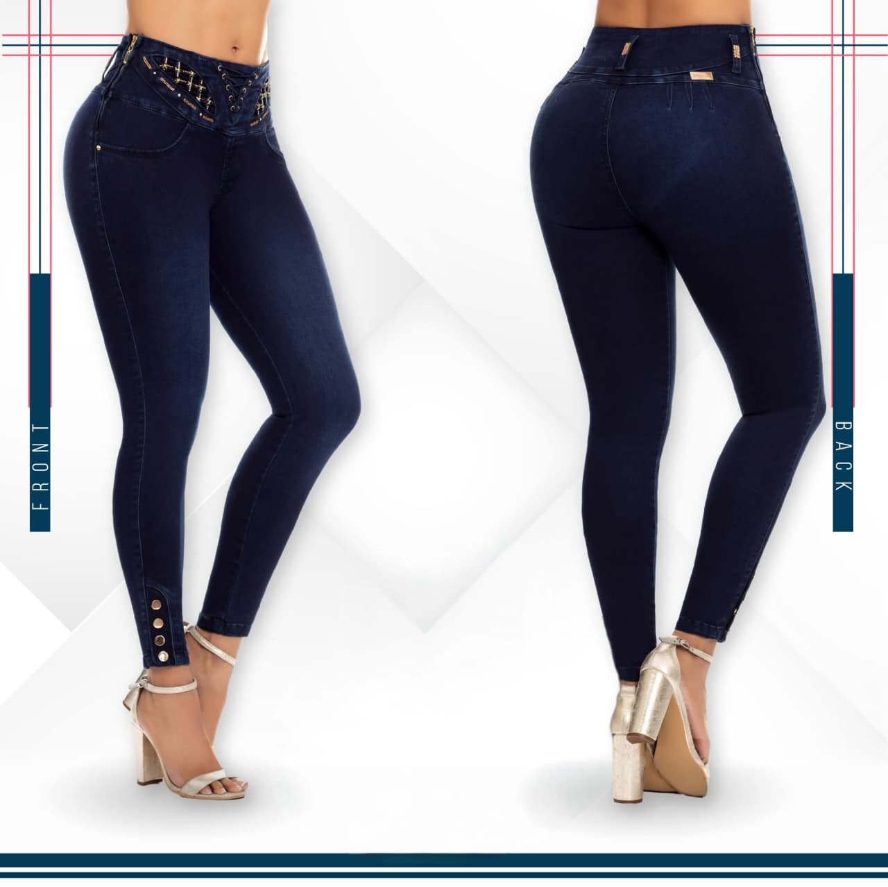 Jean Ultra Premium Bordado, con acabado de Lujo.