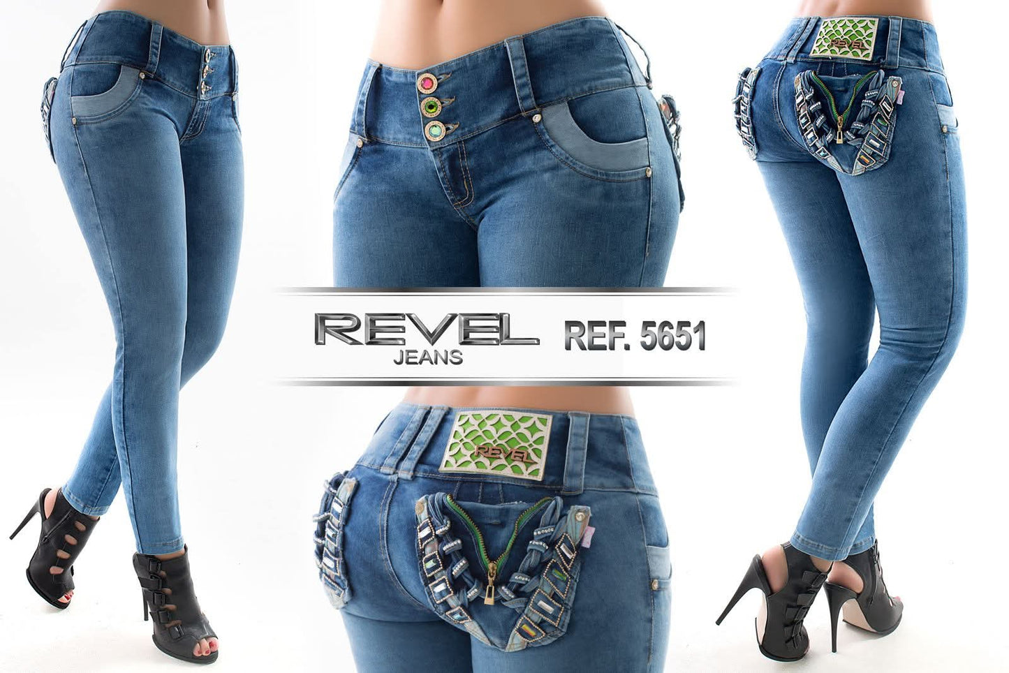 Jean Ultra Premium Bordado y Pedrería.