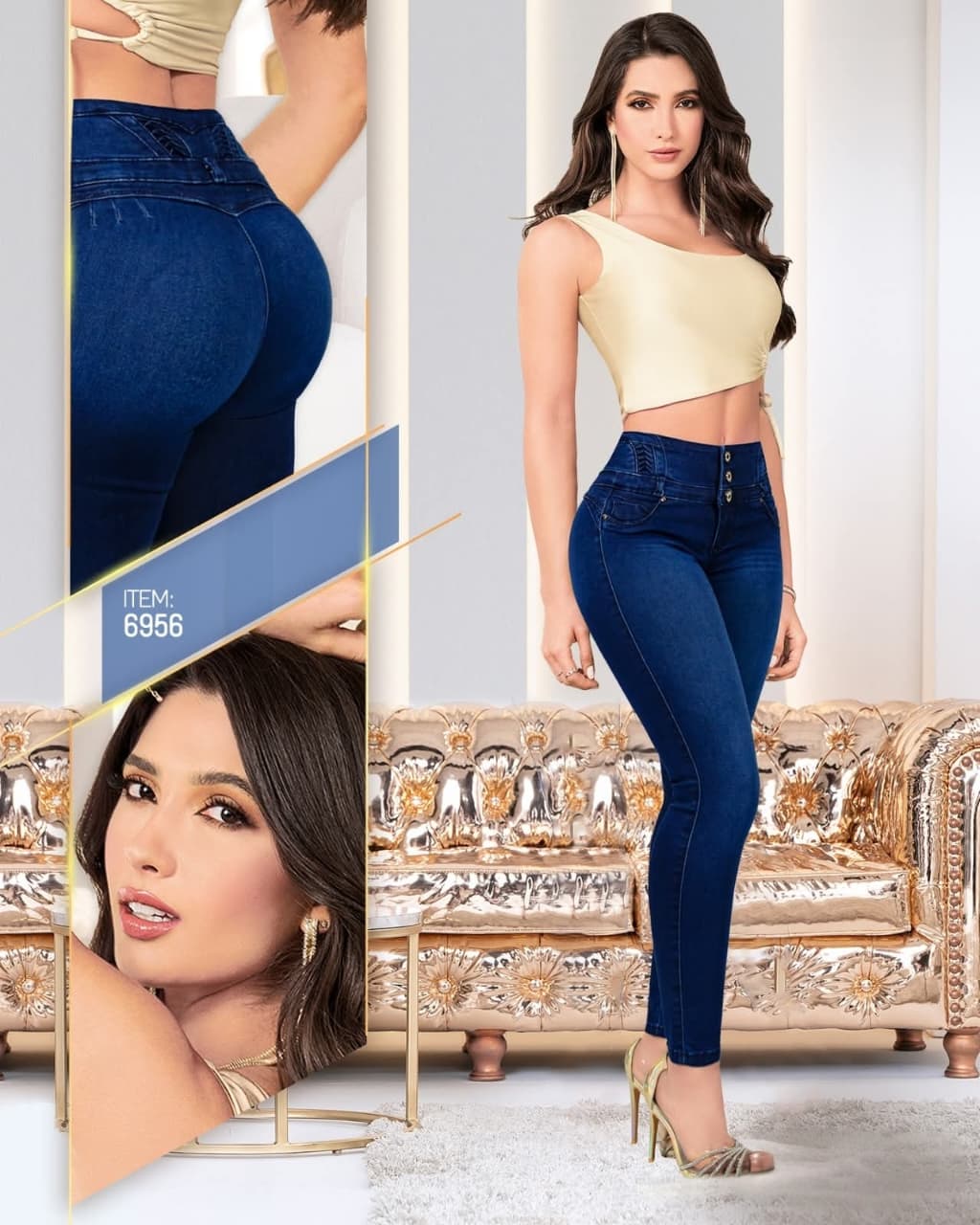 Jeans de Mezclilla - Confección Premium corte corazón - Denim Premium