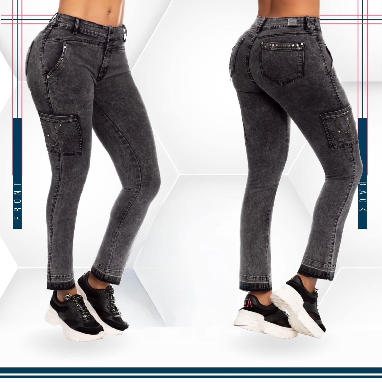 Jean Ultra Premium Bordado con acabado de Lujo.