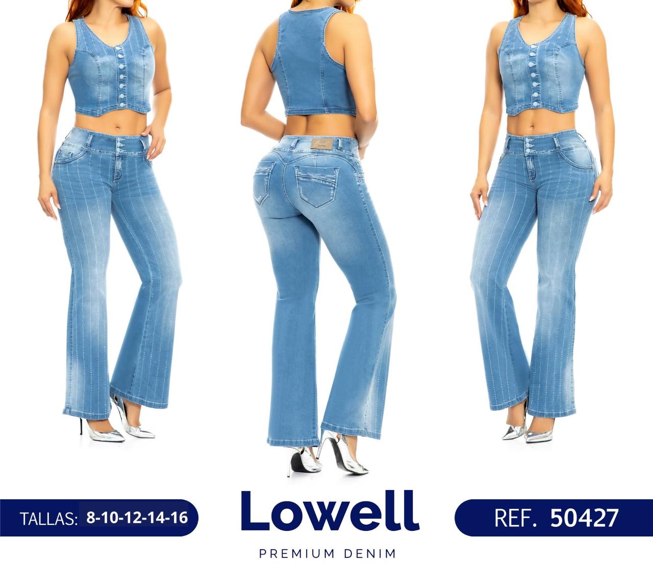 Conjunto Mezclilla Chaleco Pantalón Bota Campana - Ultra Premium