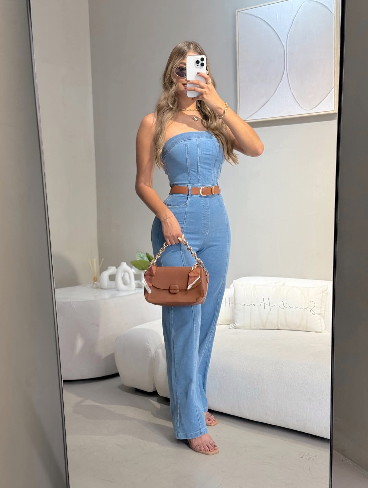 Enterizo Mezclilla + Cartera/Bolso 👜 + Bisuteria - Acabado de Lujo - Denim Premium