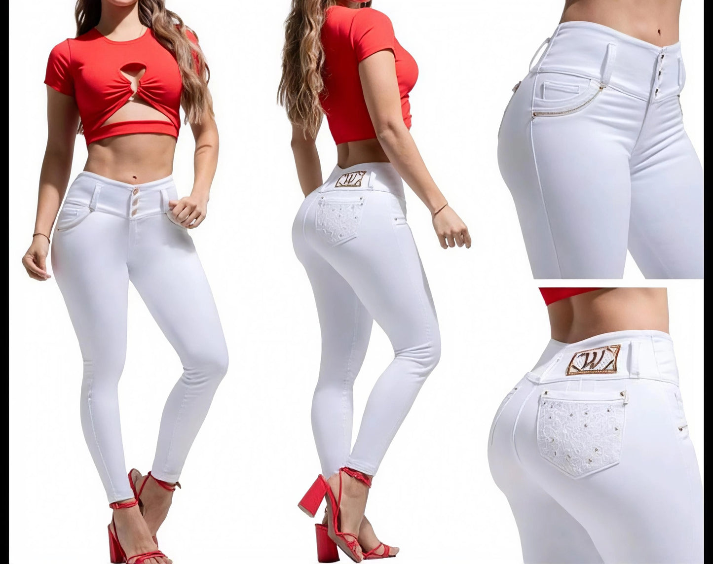 Jean Ultra Premium Bordado con acabado de Lujo.