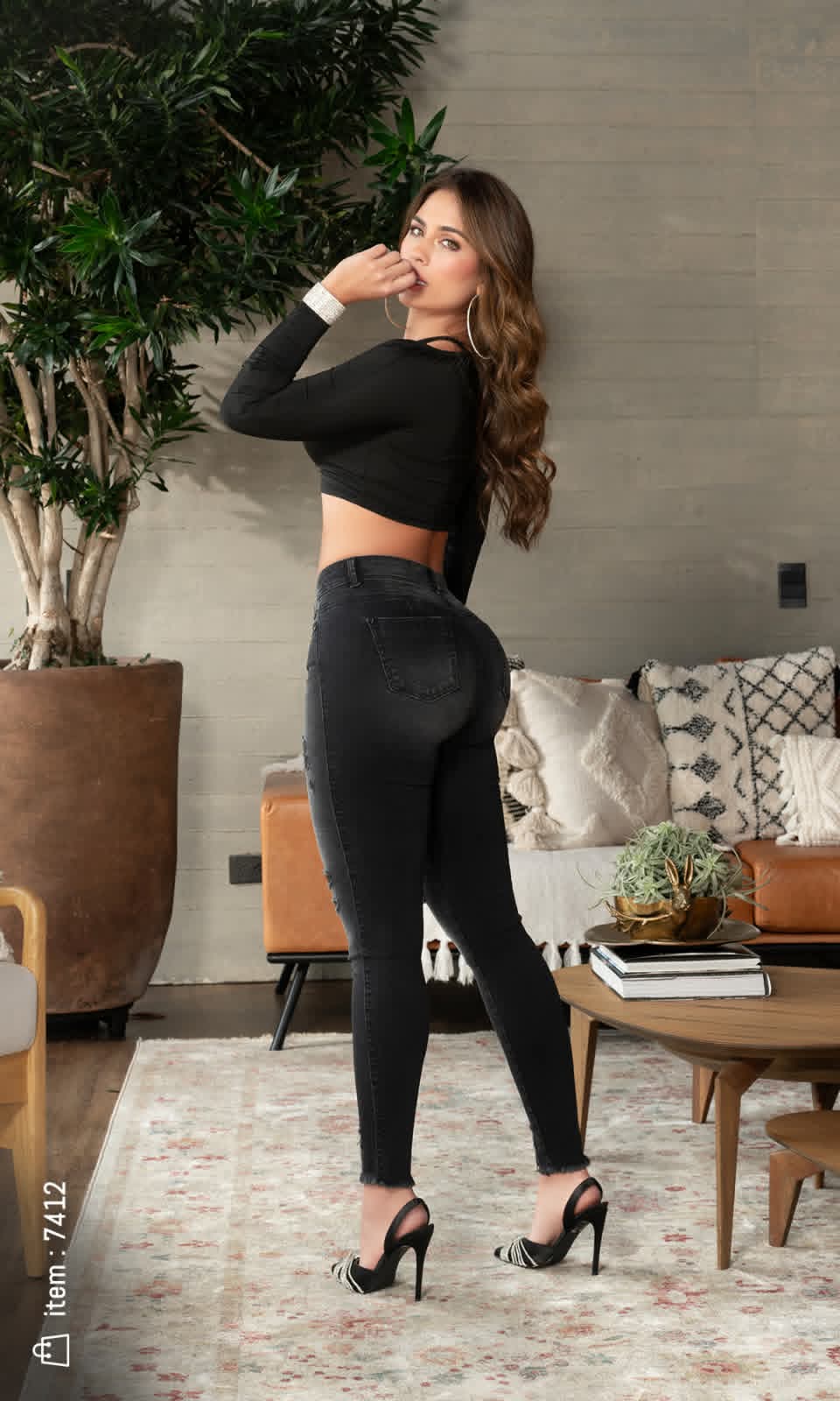Jeans de Cuero - Acabado Premium - Corte Corazón - Denim Premium