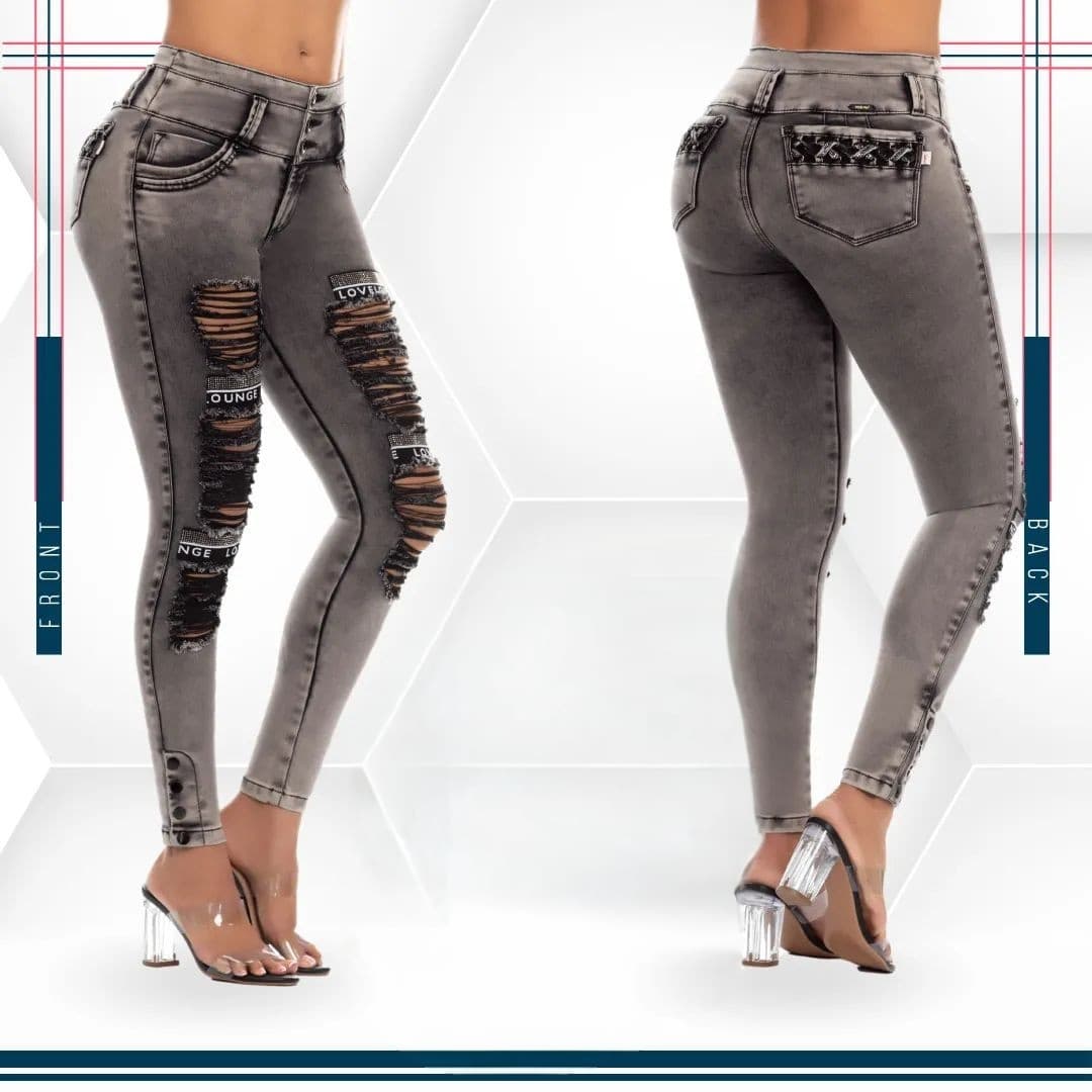 Jean Ultra Premium Bordado con acabado de Lujo.
