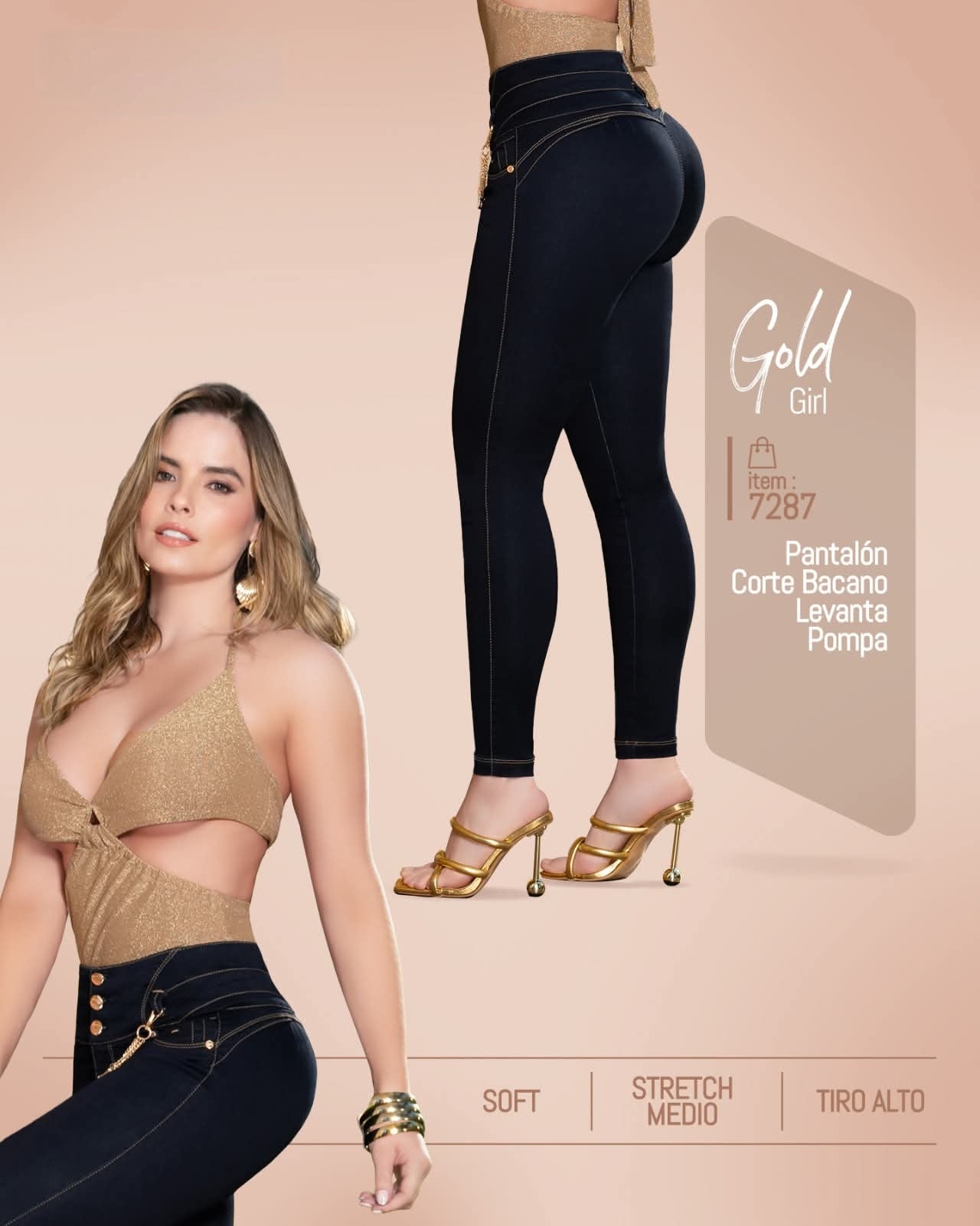 Jeans de Mezclilla - Confección Premium corte corazón - Denim Premium
