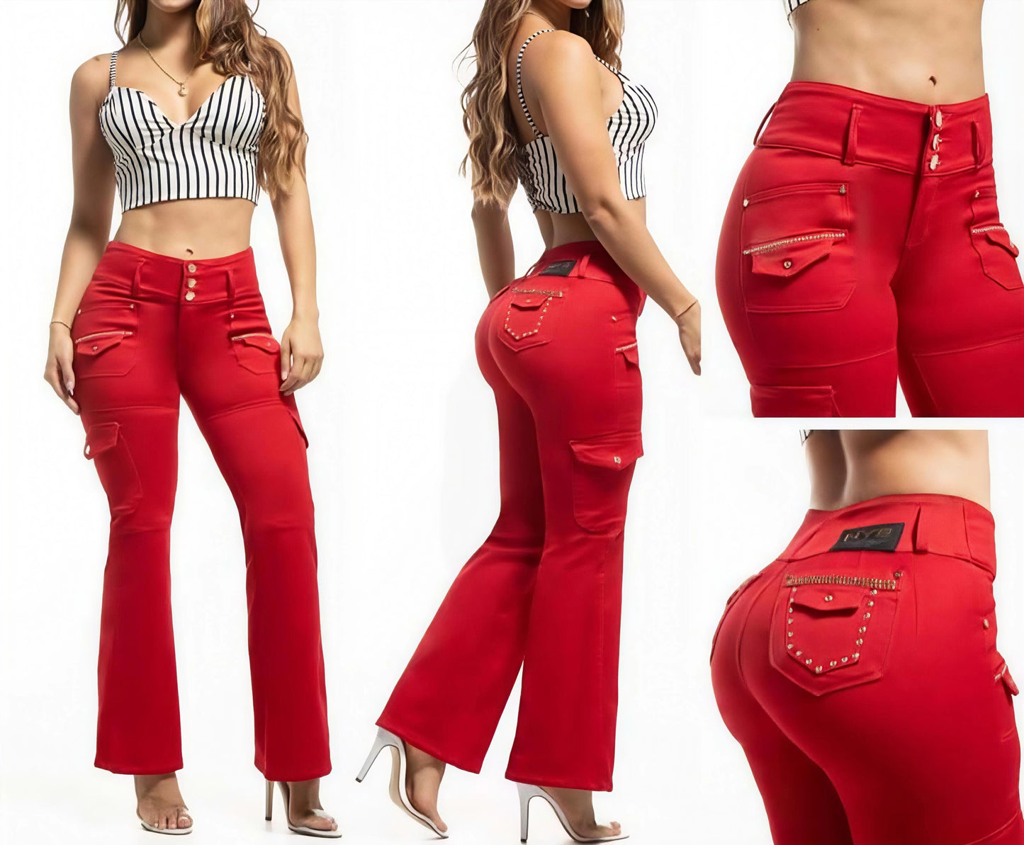 Pantalón Cargo Mezclilla