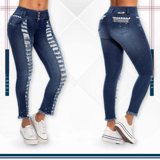 Jean Ultra Premium Bordado, con acabado de Lujo.