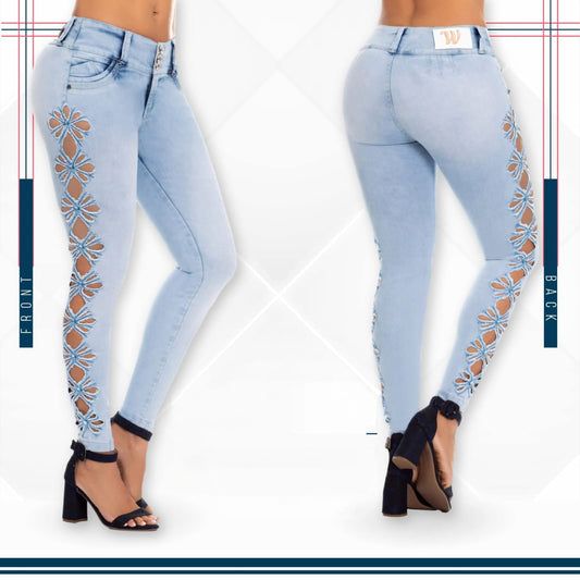 Jean Ultra Premium Bordado, con acabado de Lujo.