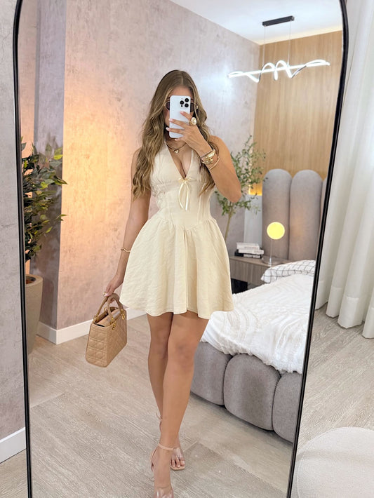 Vestido Corto + Cartera/Bolso 👜 + Bisuteria - Acabado de Lujo - Denim Premium