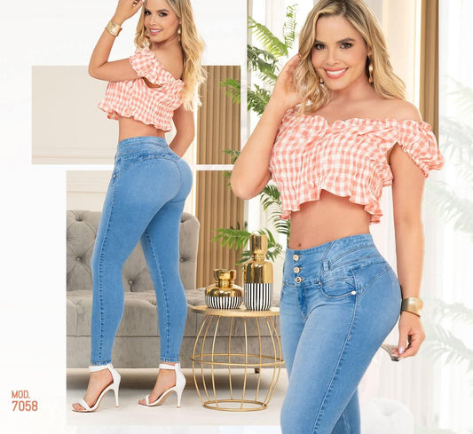 Jeans de Mezclilla - Confección Premium corte corazón - Denim Premium