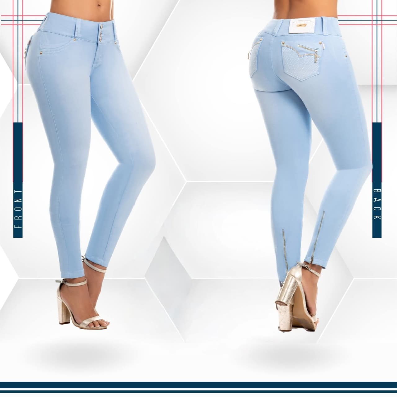 Jean Ultra Premium Bordado, con acabado de Lujo.