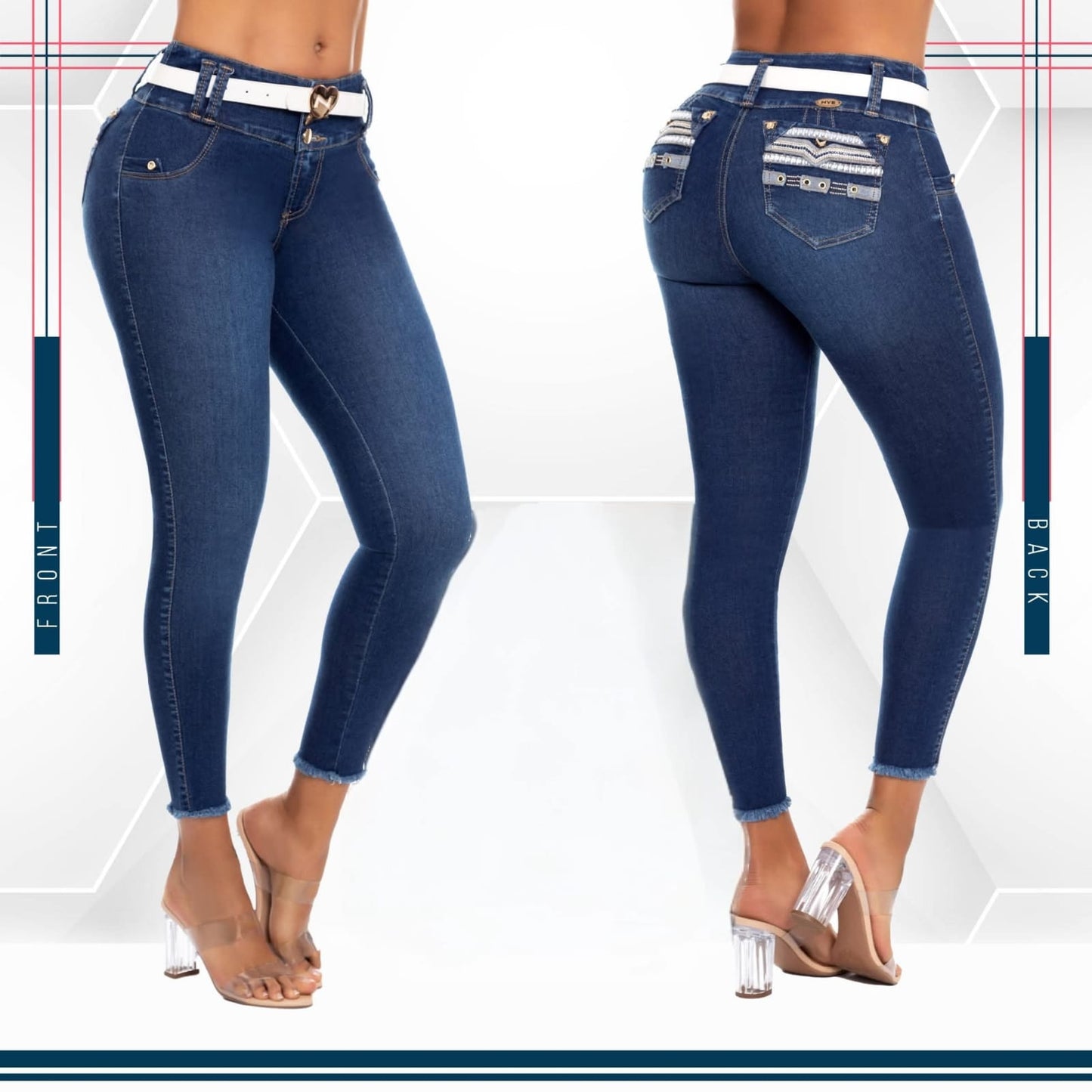 Jean Ultra Premium Bordado, con acabado de Lujo.