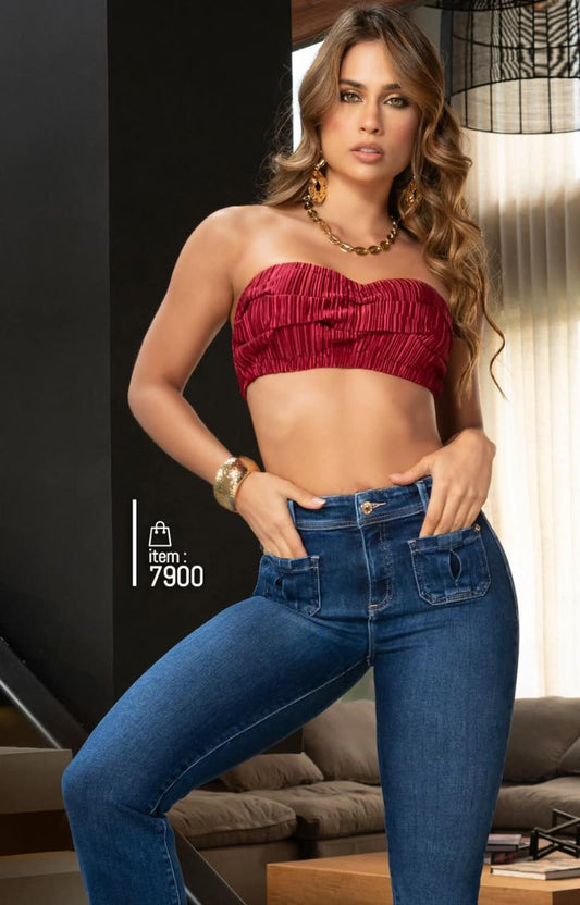 Jeans de Mezclilla - Confección Premium corte corazón - Denim Premium