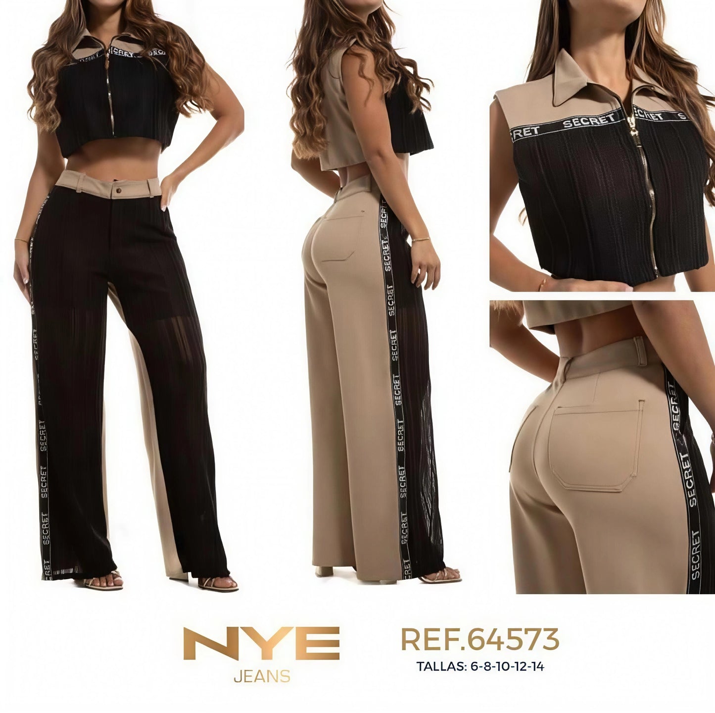 Conjunto Chaleco + Pantalón Tela Bicolor - Ultra Premium