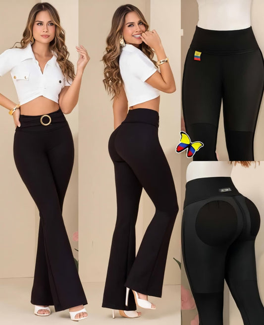 Pantalón de Tela- Acabado Premium - Corte Corazón - Denim Premium