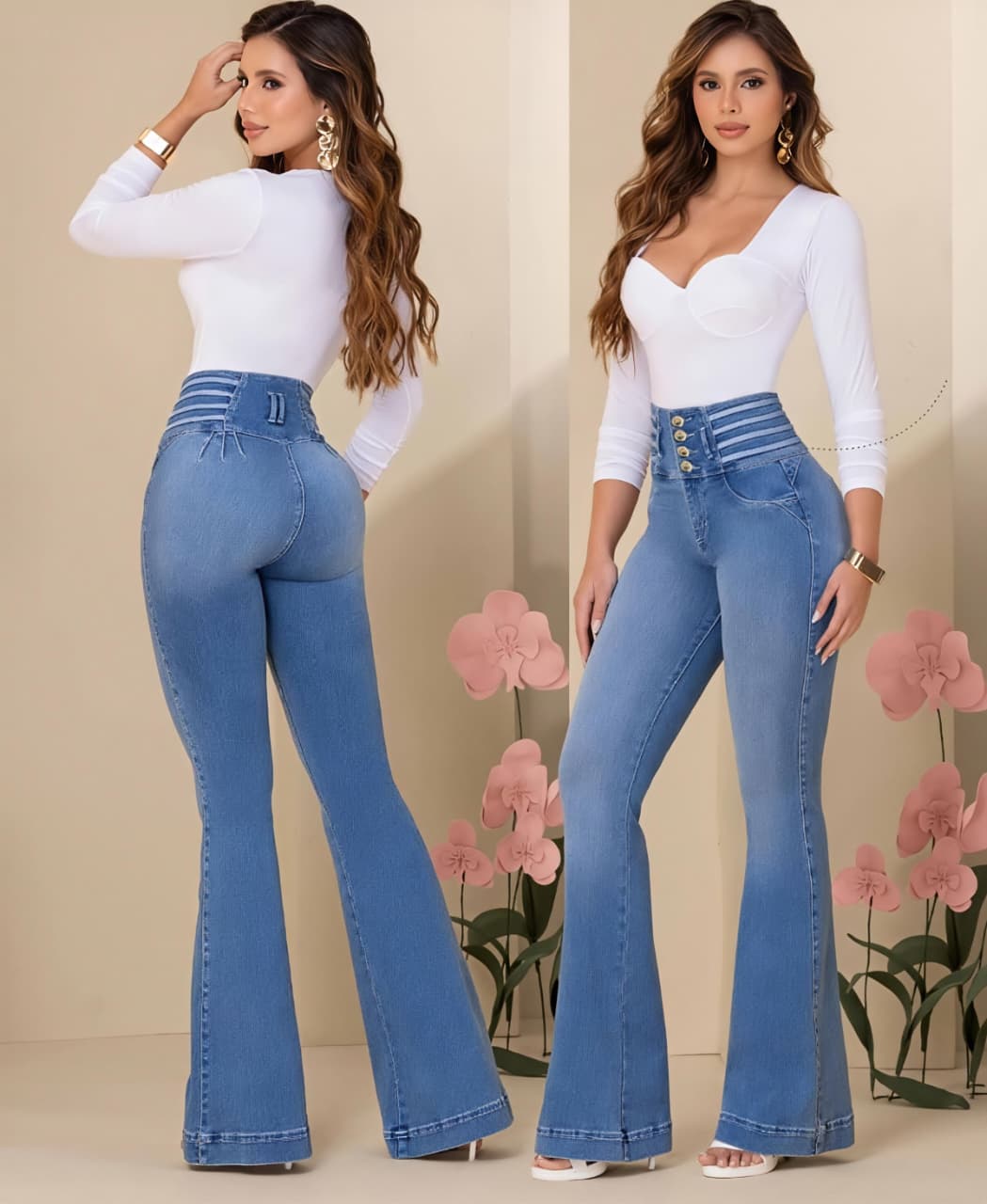 Jeans de Mezclilla - Confección Premium corte corazón - Denim Premium