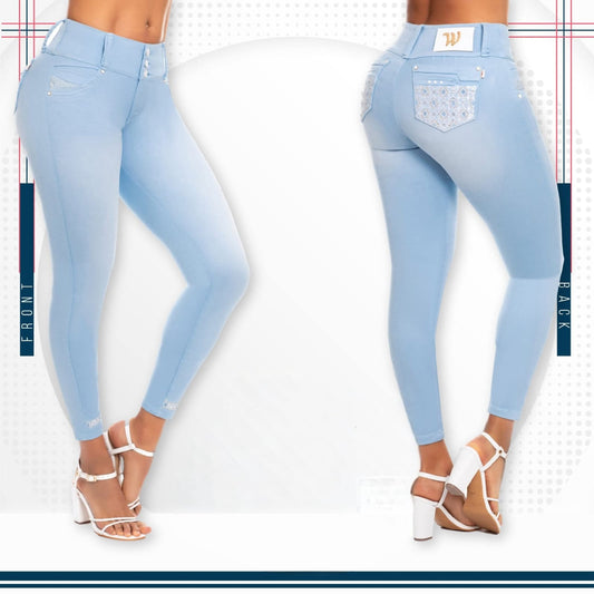 Jean Ultra Premium Bordado, con acabado de Lujo.