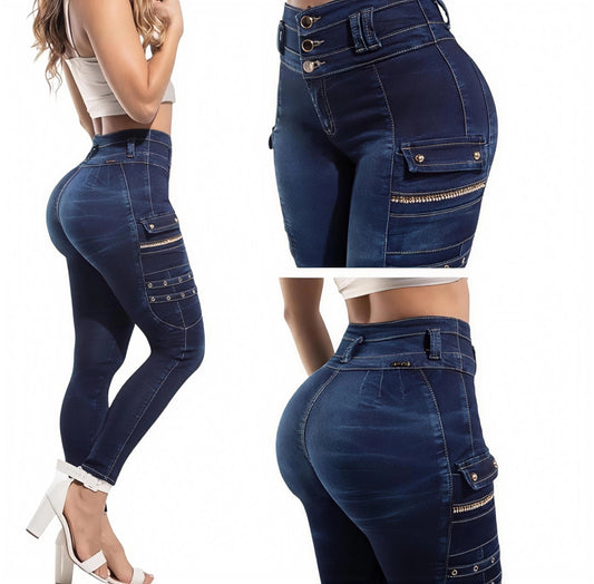 Pantalón Cargo Mezclilla