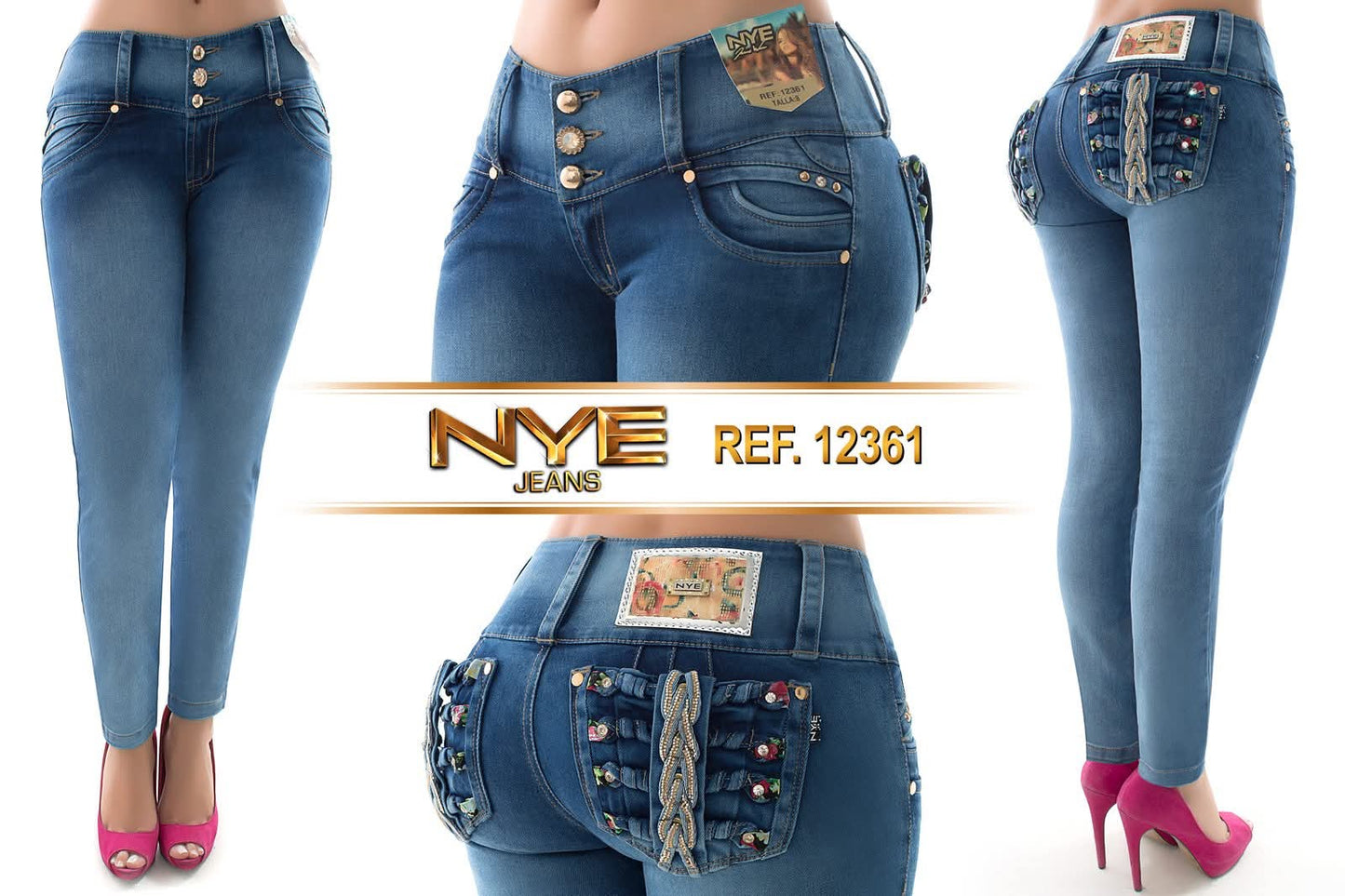 Jean Ultra Premium Bordado y Pedrería.