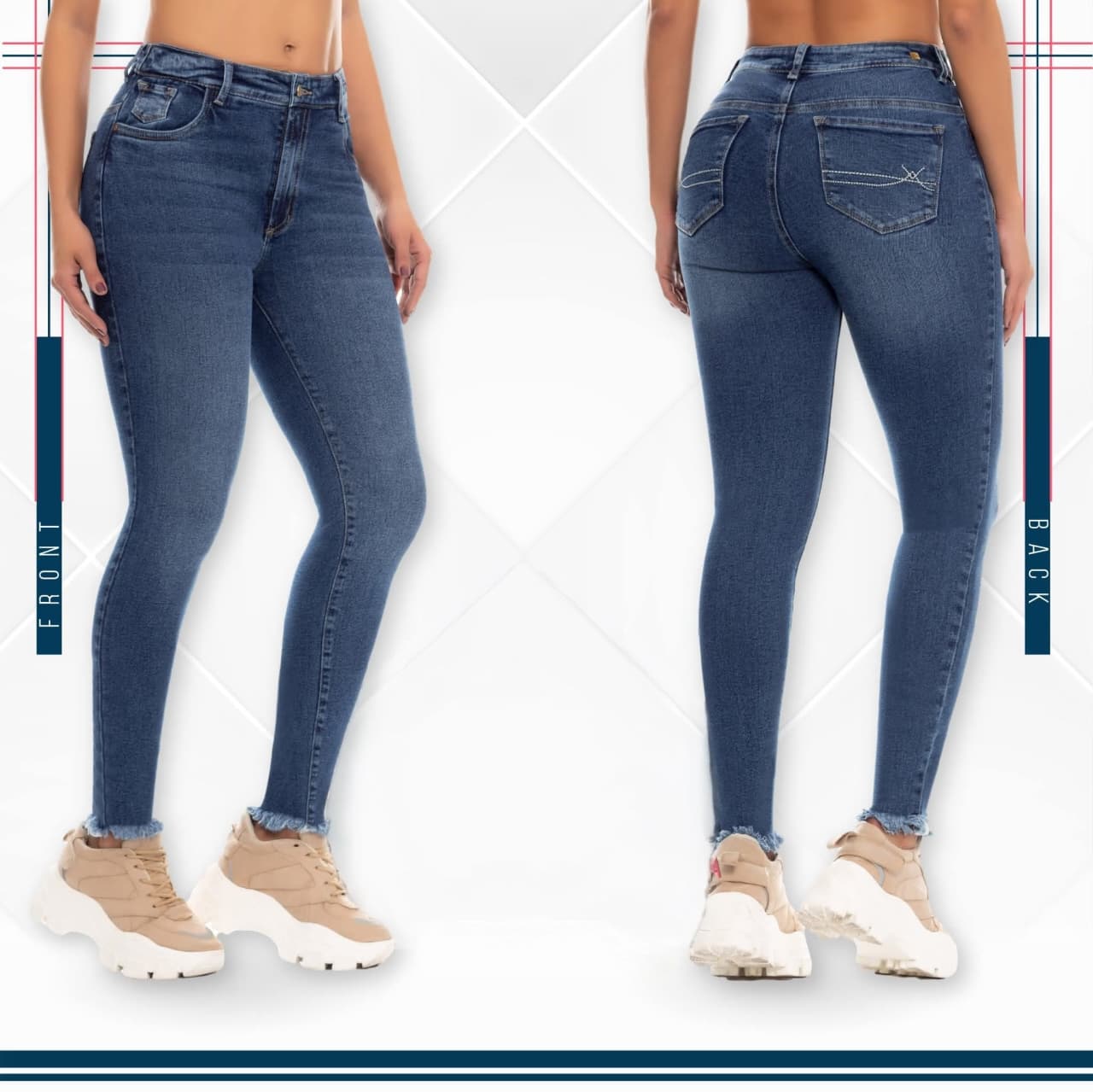 Jean Ultra Premium Bordado, con acabado de Lujo.