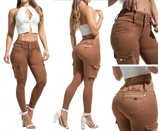 Pantalón Cargo Mezclilla