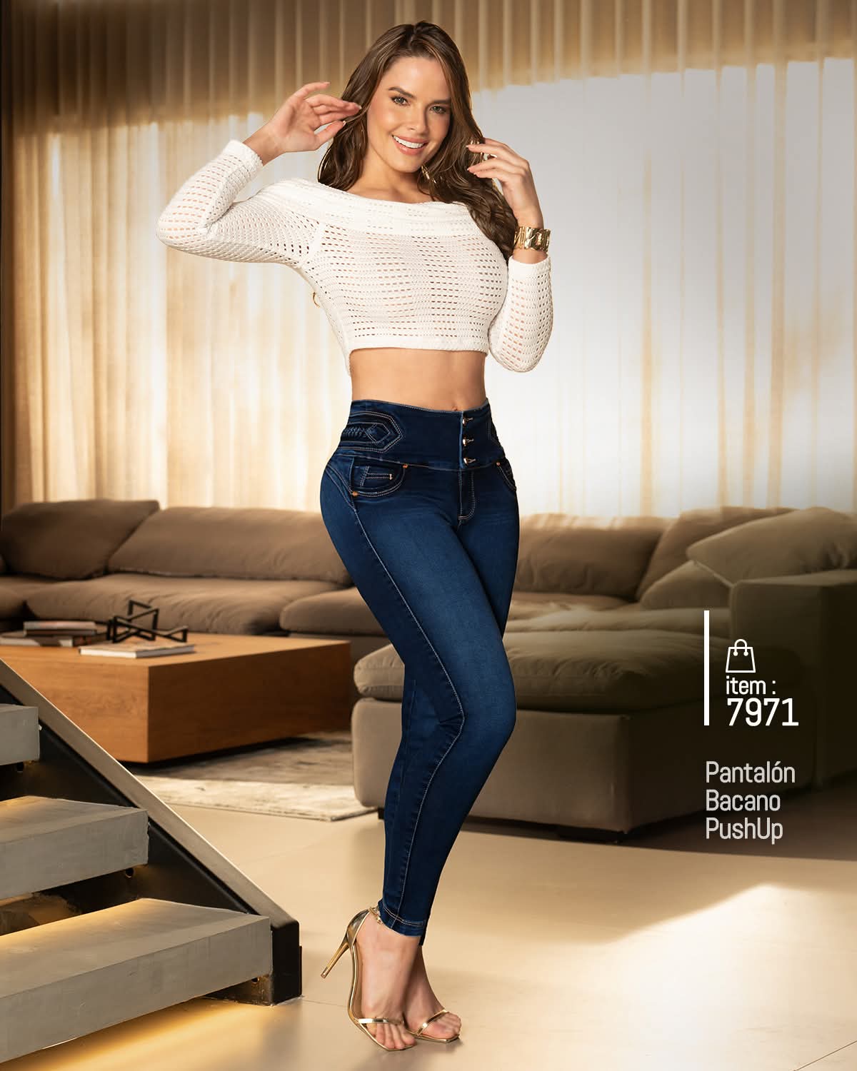 Jeans de Mezclilla - Confección Premium corte corazón - Denim Premium