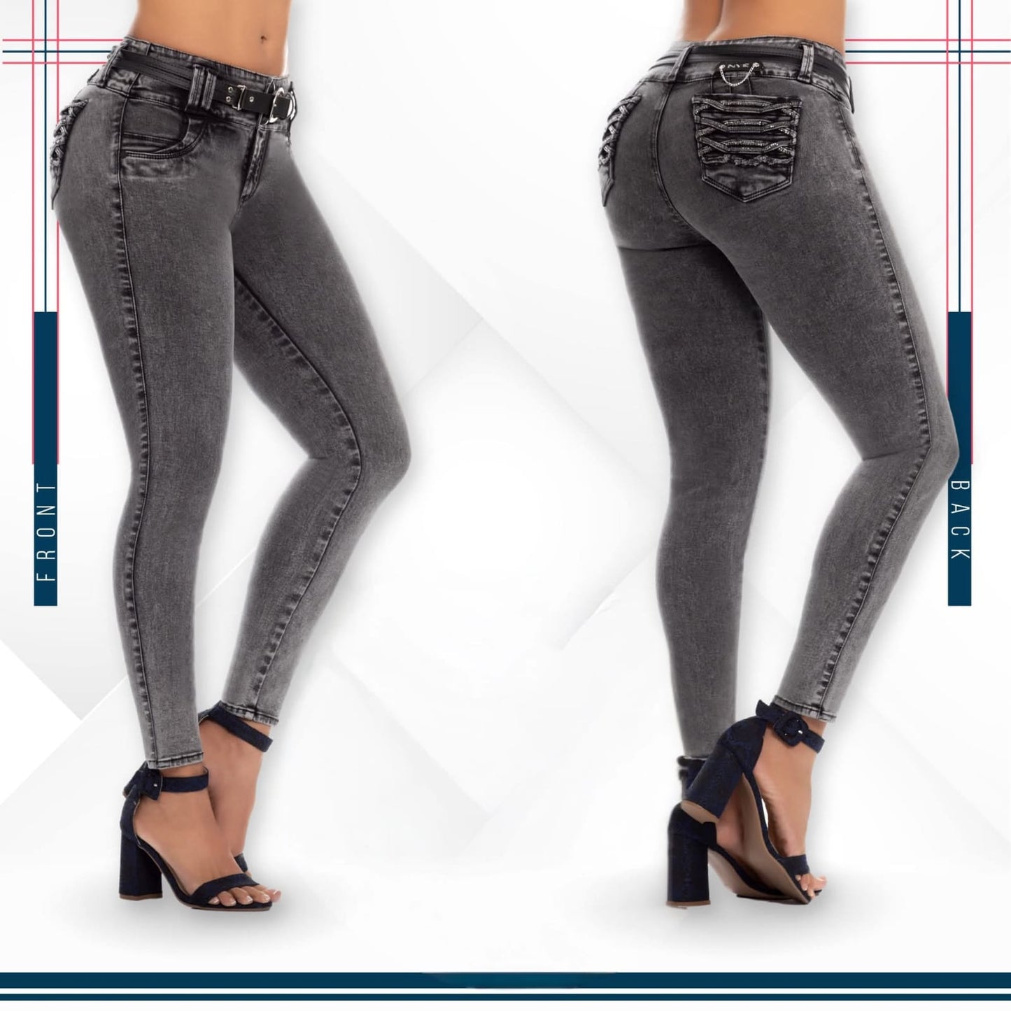 Jean Ultra Premium Bordado con acabado de Lujo.