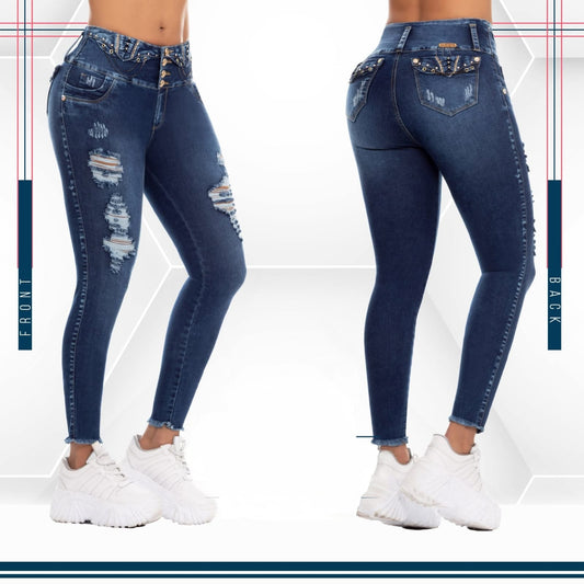 Jean Ultra Premium Bordado, con acabado de Lujo.