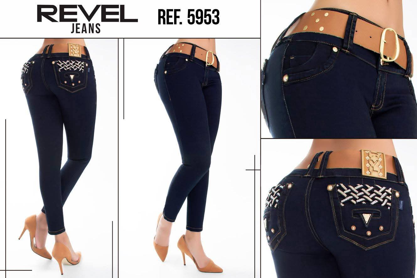 Jean Ultra Premium Bordado y Pedrería, con acabado de Lujo.