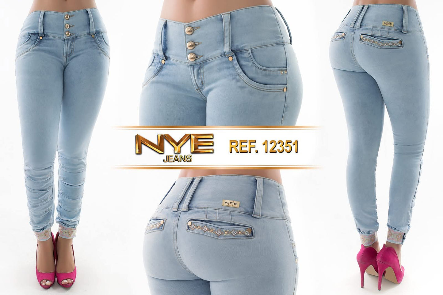 Jean Ultra Premium Bordado y Pedrería.