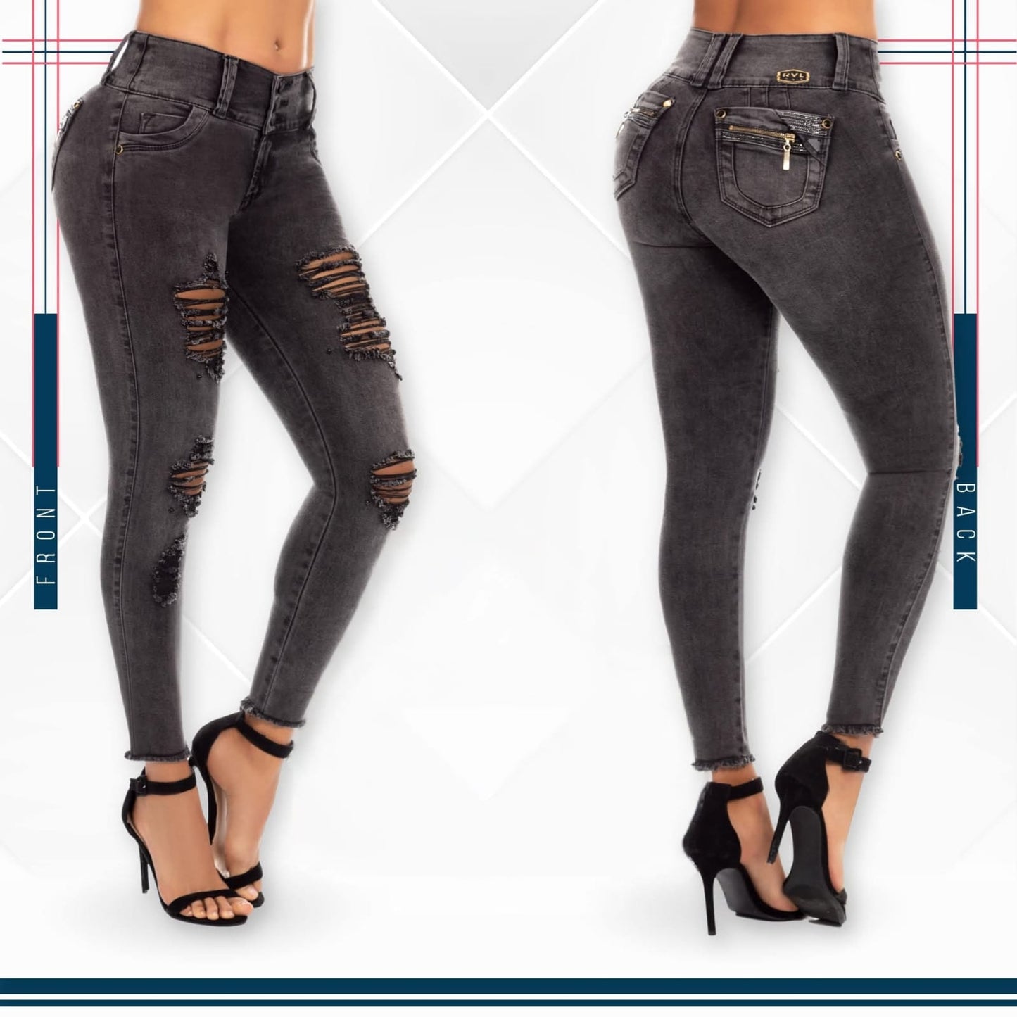 Jean Ultra Premium Bordado con acabado de Lujo.