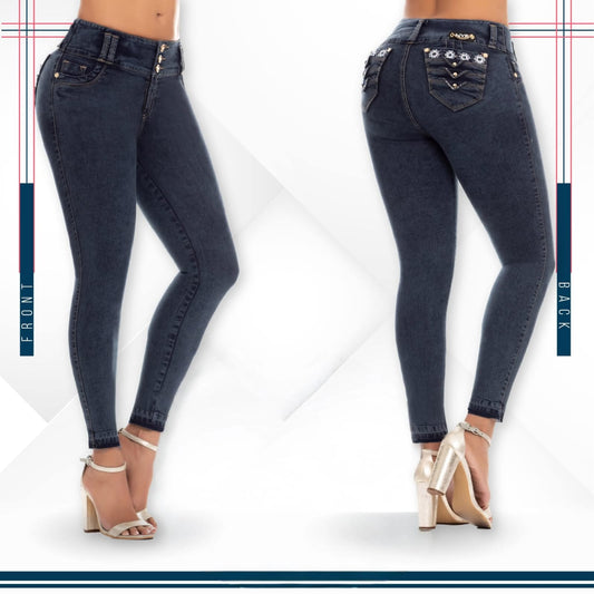 Jean Ultra Premium Bordado, con acabado de Lujo.