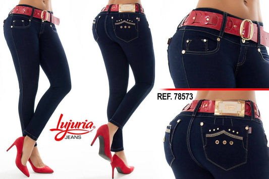 Jean Ultra Premium Bordado y Pedrería, con acabado de Lujo