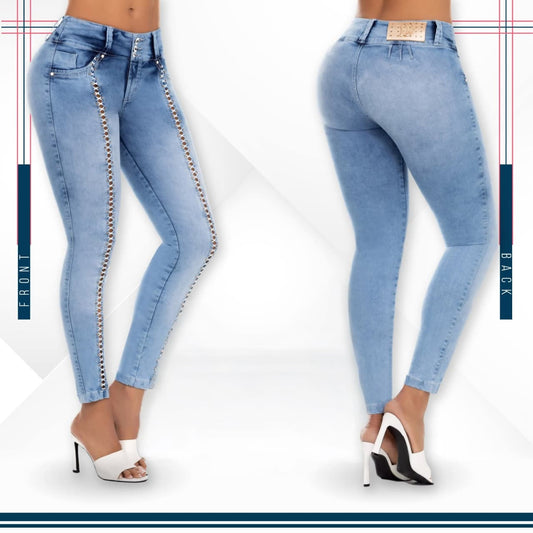 Jean Ultra Premium Bordado, con acabado de Lujo.