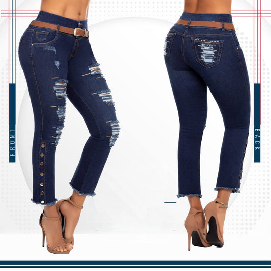Jean Ultra Premium Bordado, con acabado de Lujo.