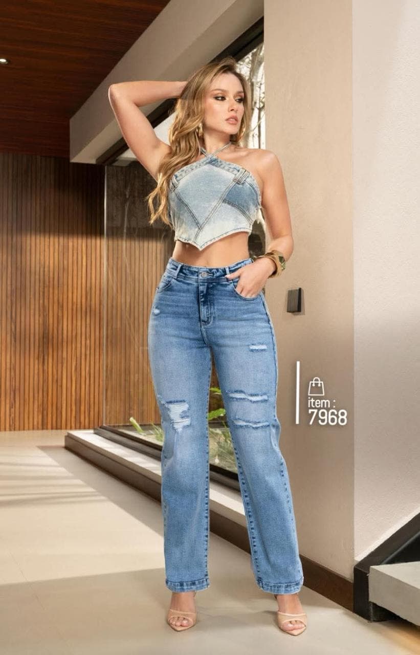 Jeans de Mezclilla - Confección Premium corte corazón - Denim Premium