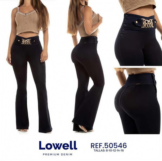 Pantalón Bota Campana Front Metálico. Acabado de Lujo- Ultra Premium