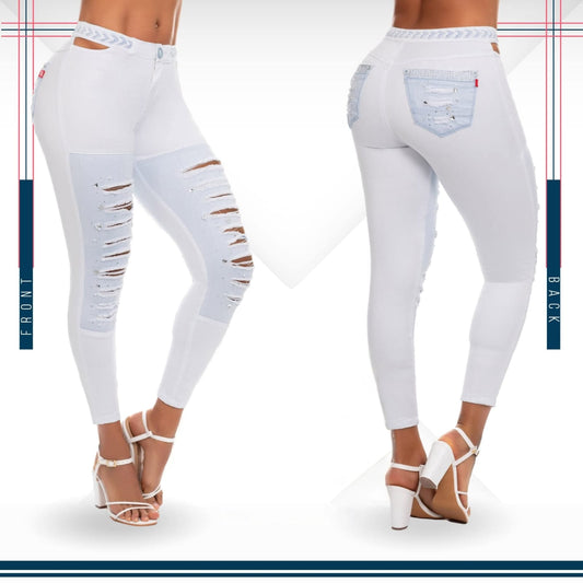 Jean Ultra Premium Bordado con acabado de Lujo.