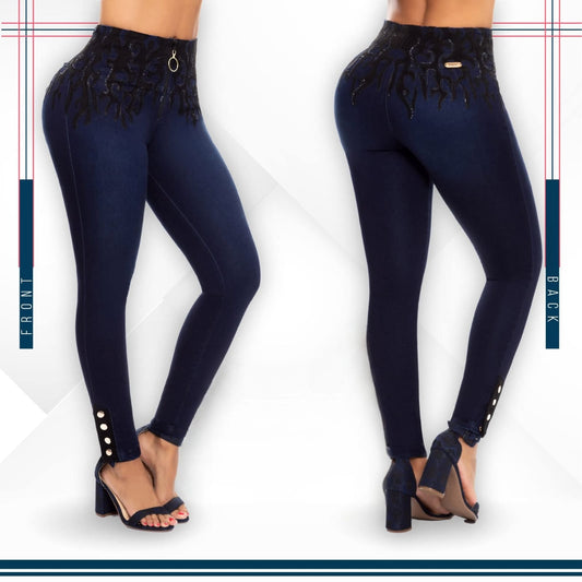 Jean Ultra Premium Bordado, con acabado de Lujo.